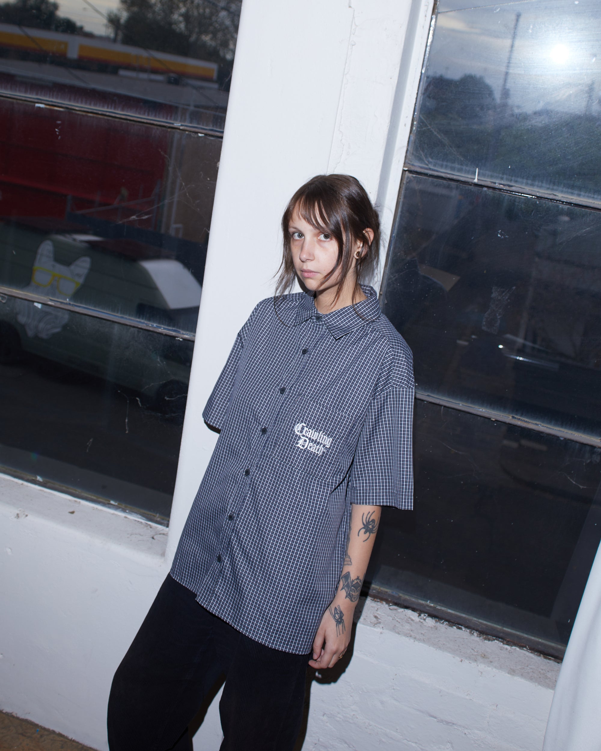 Crown logo Mini Check Shirt