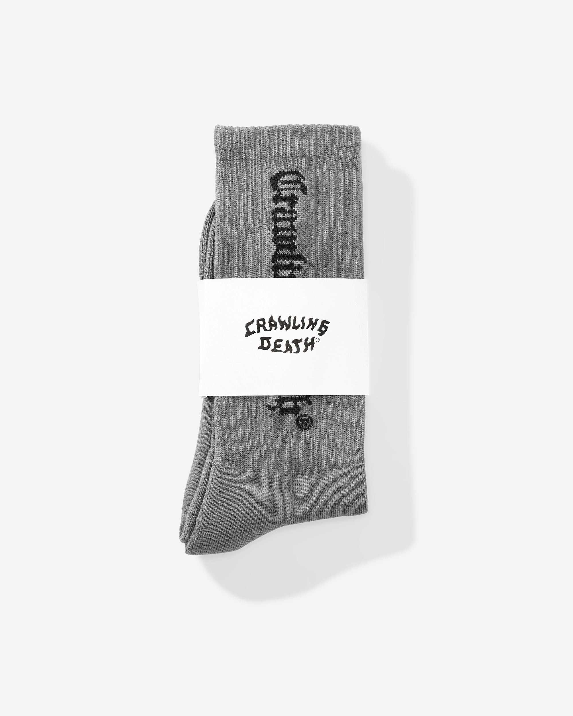 Gothic Logo Socks | Grey Black