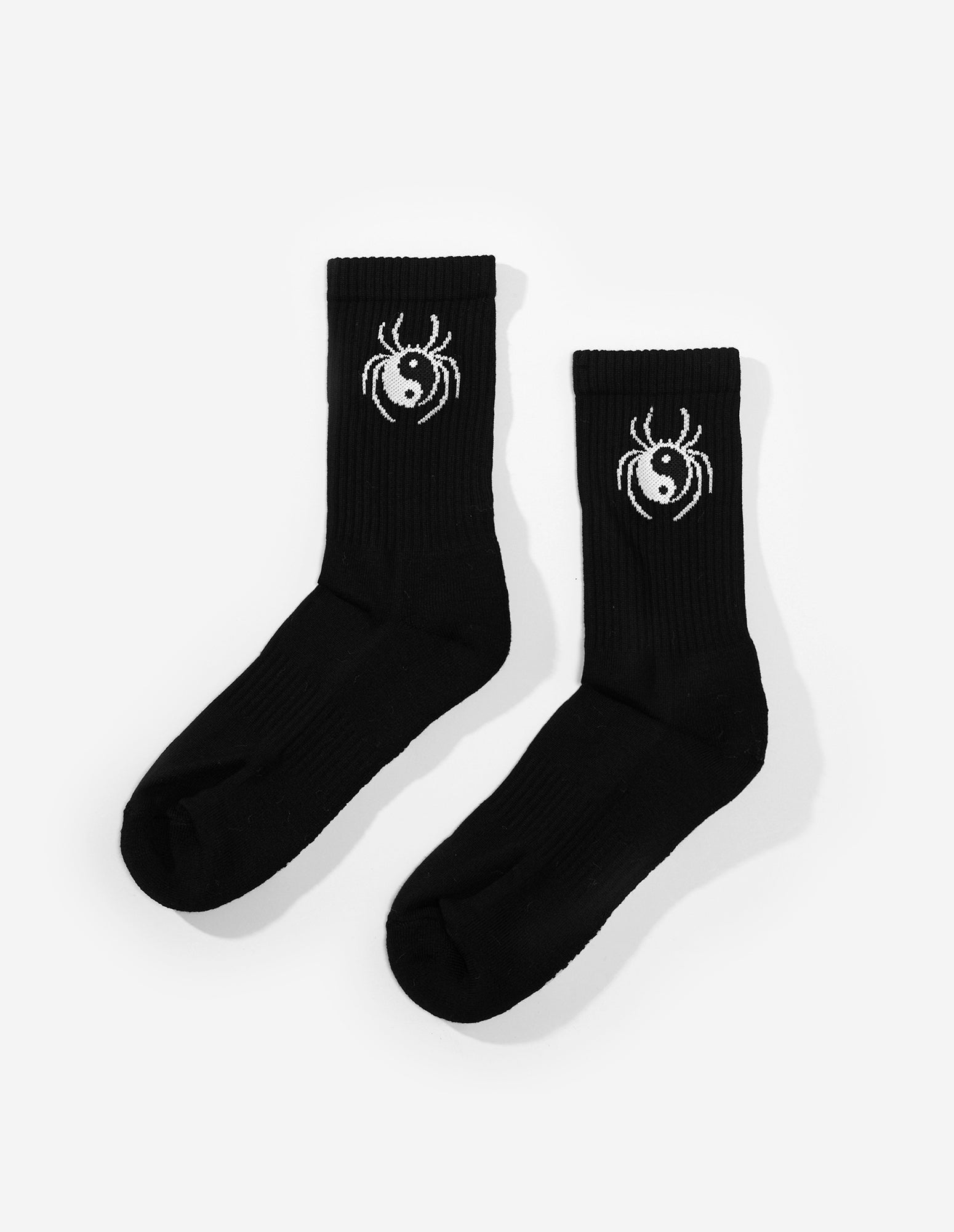 Yin Yang Spider Socks | Black